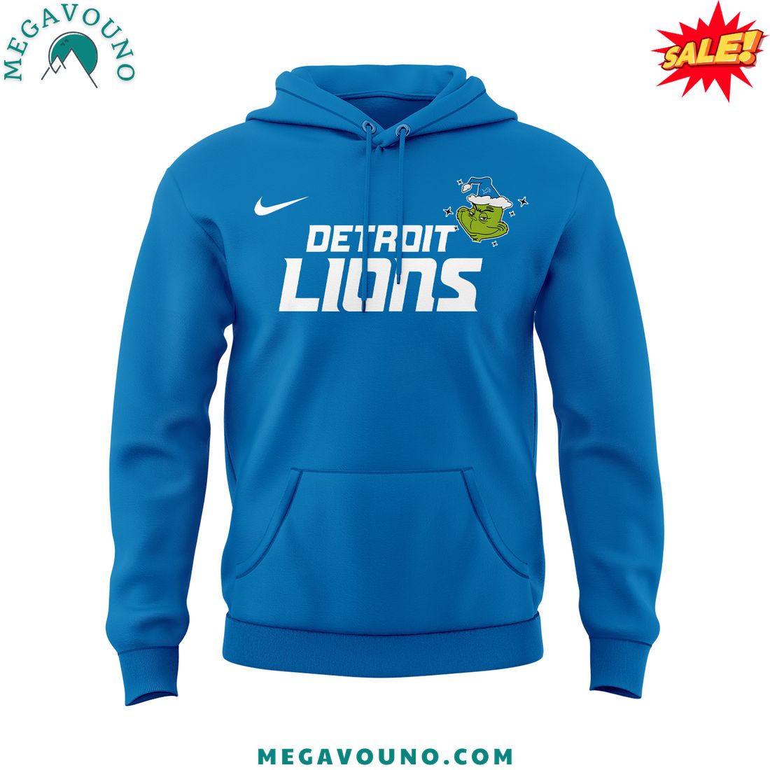 Merry Christmas 2024 Detroit Lions x Grinch Hoodie