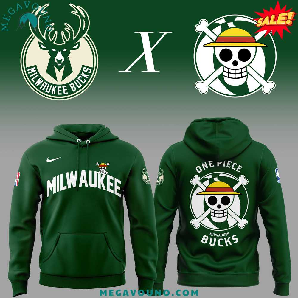 Milwaukee Bucks x One Piece 2025 Hoodie