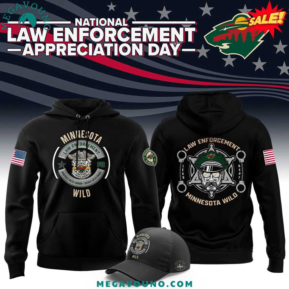 Minnesota Wild 2025 Law Enforcement Appreciation Day Premium Limited Hoodie