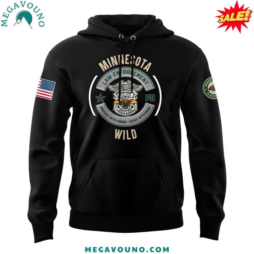 Minnesota Wild 2025 Law Enforcement Appreciation Day Premium Limited Hoodie