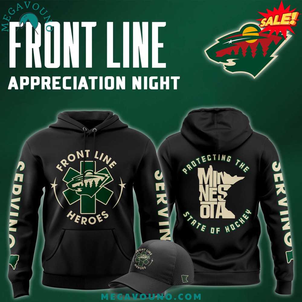 Minnesota Wild x 2025 Front Line Appreciation Night Premium Limited Hoodie