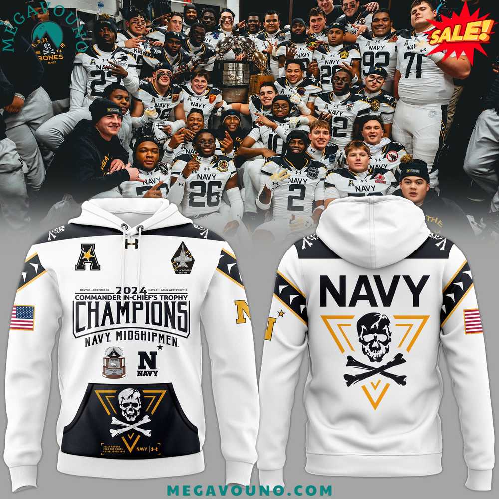 Navy Midshipmen 2024 CIC Trophy Champions Hoodie