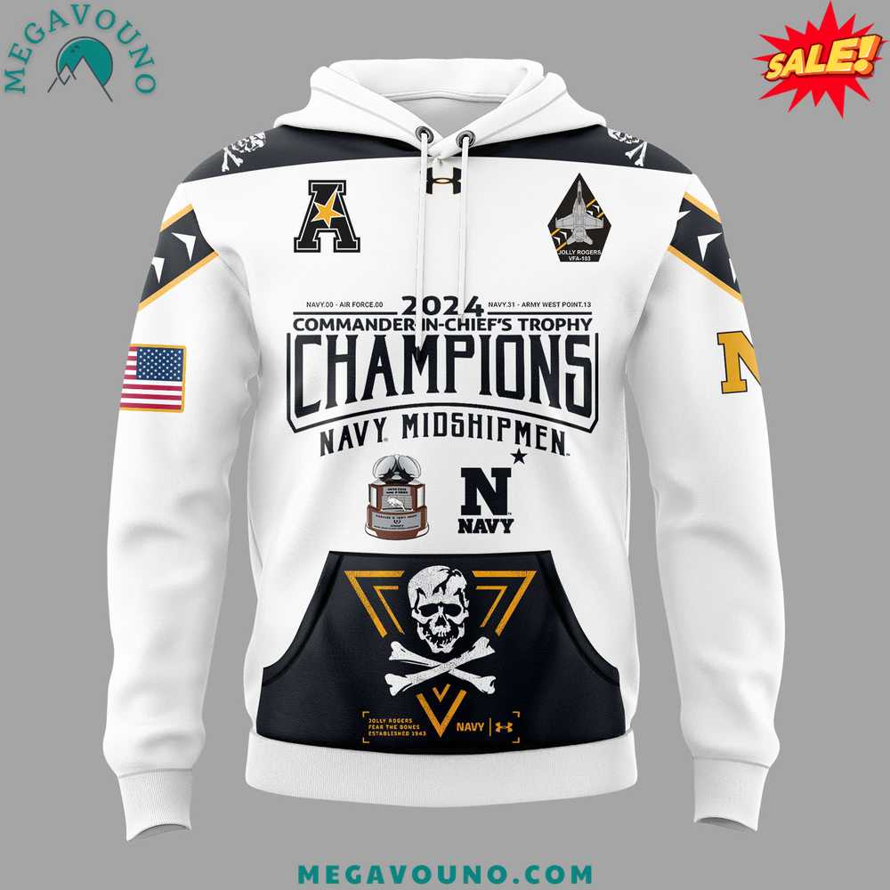 Navy Midshipmen 2024 CIC Trophy Champions Hoodie