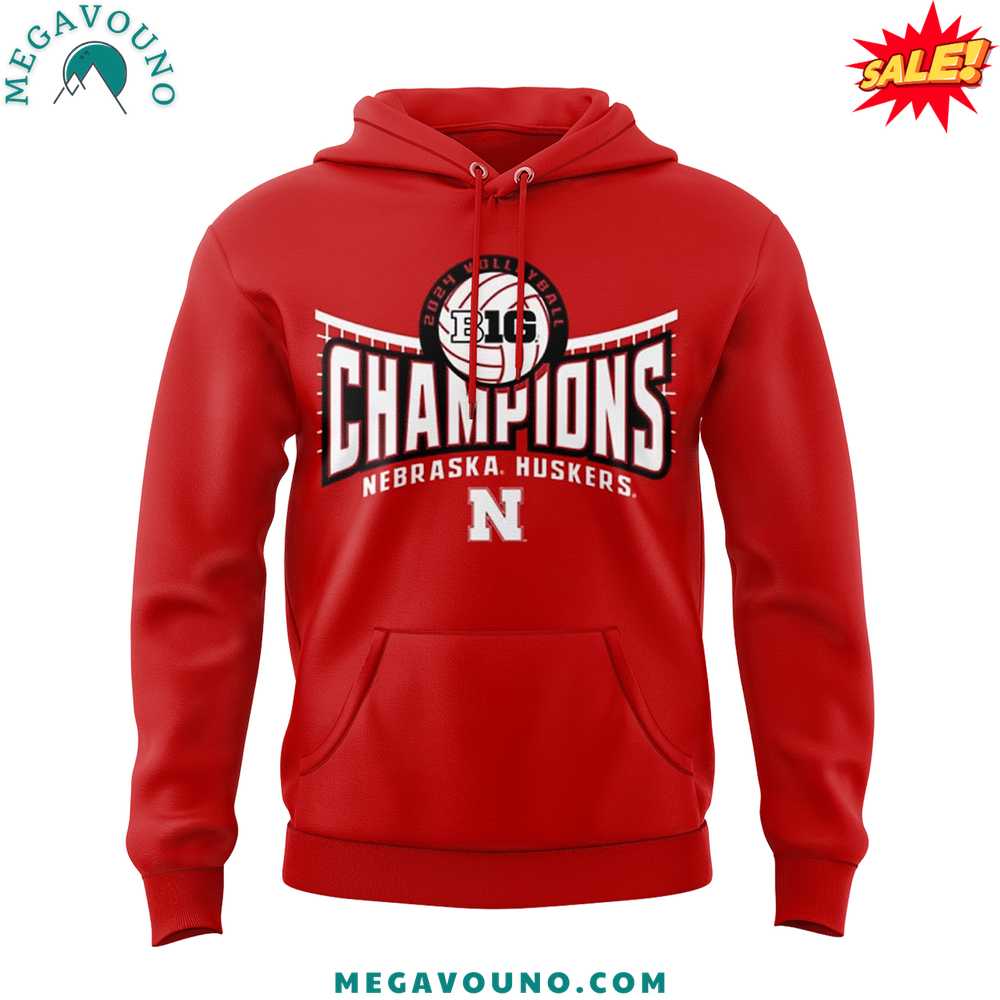 Nebraska Huskers Back-to-Back Big Ten Volleyball Regular Season Champions Hoodie