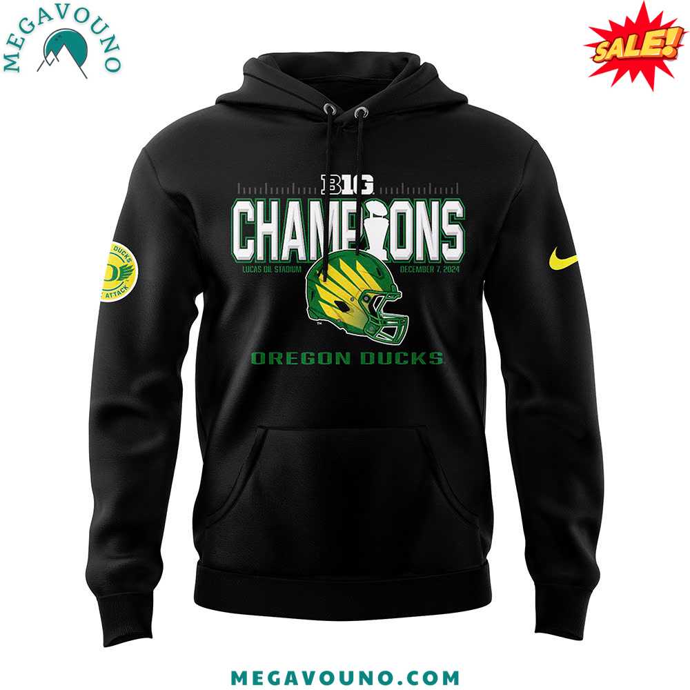 Oregon Ducks 2024 Big Ten Football Conference Champions Premium Edition Hoodie