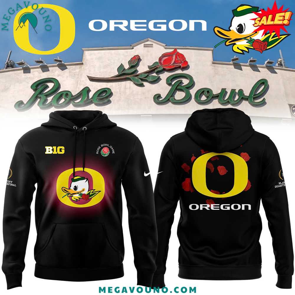 Oregon Ducks Rose Bowl Game 2025 Hoodie