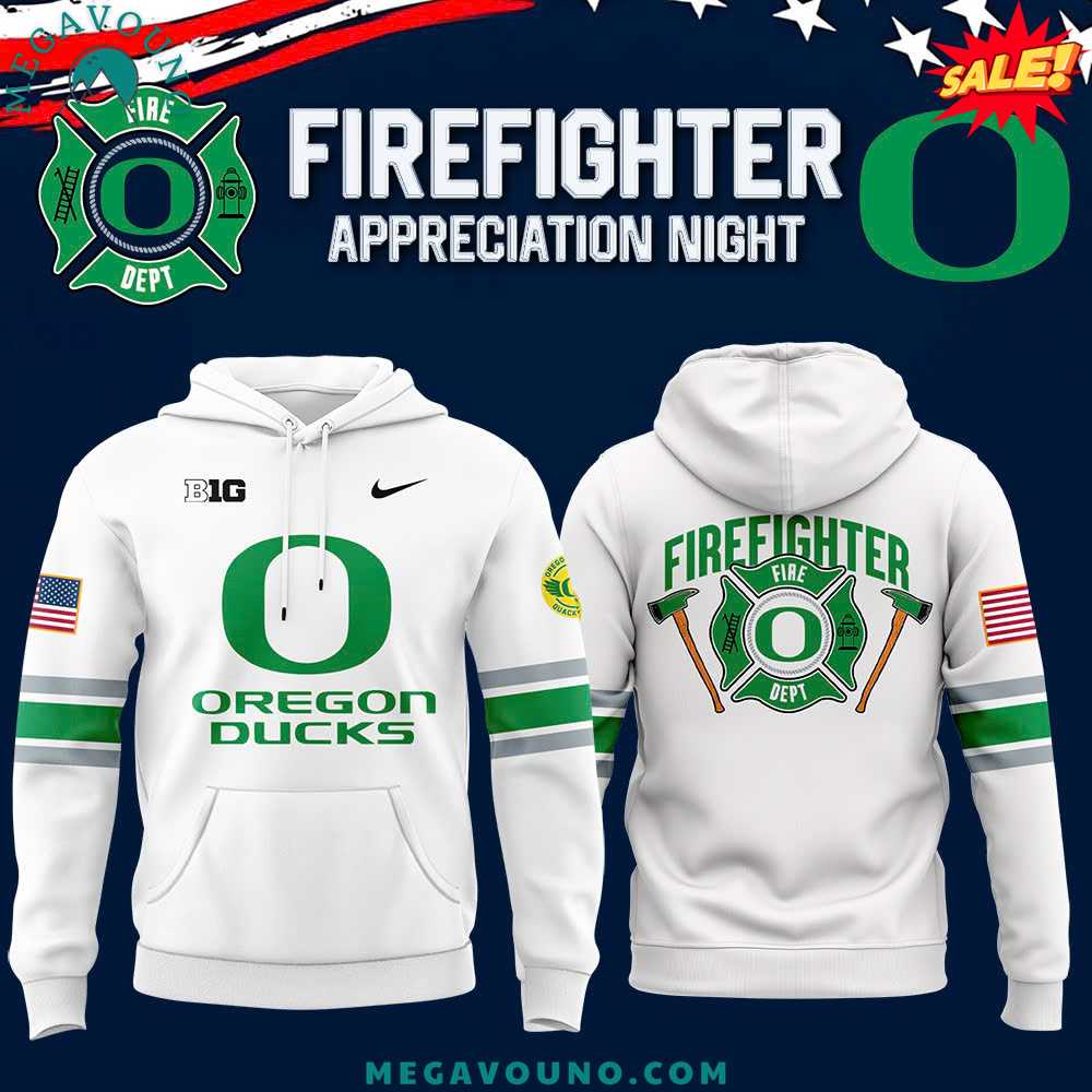 Oregon Ducks x 2024 Firefighter Appreciation Night Premium Limited Hoodie