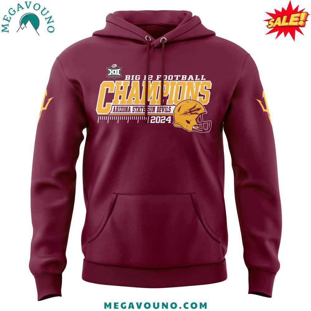 Special Arizona State University Football 2024 Big 12 Champions Hoodie