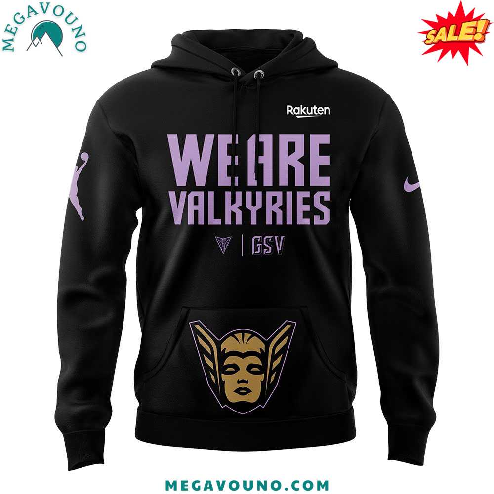 Unisex Playa Society Black Golden State Valkyries Secondary Logo Hoodie