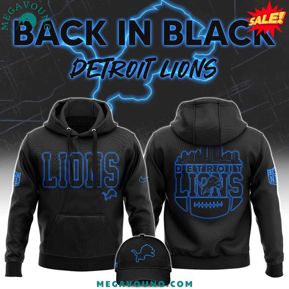 Detroit Lions Back In Black Limited Edition Hoodie