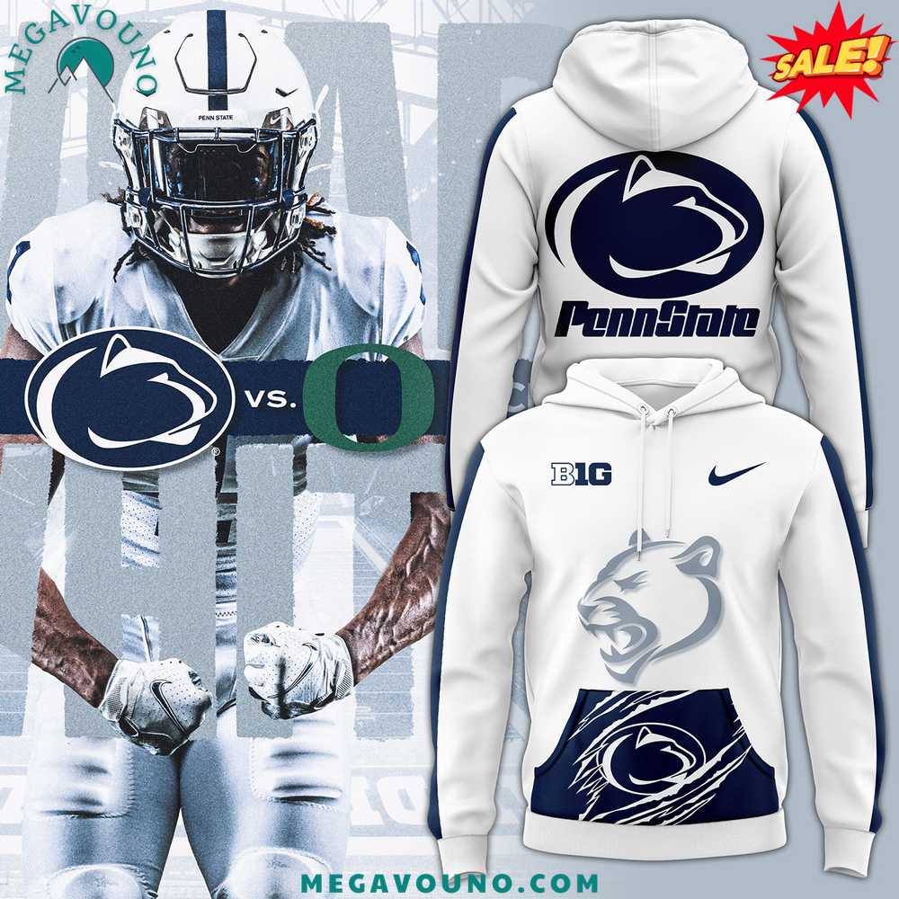 Penn State Football 2025 White Premium Limited Pullover Hoodie