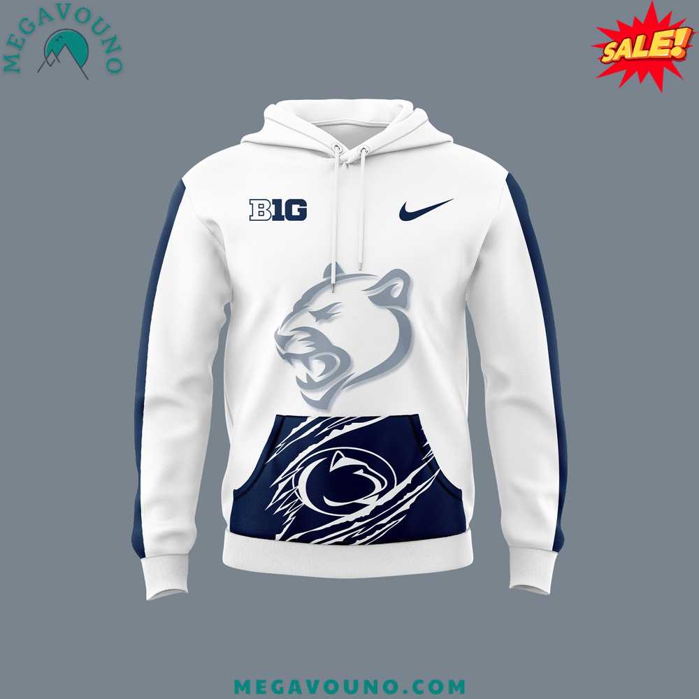 Penn State Football 2025 White Premium Limited Pullover Hoodie