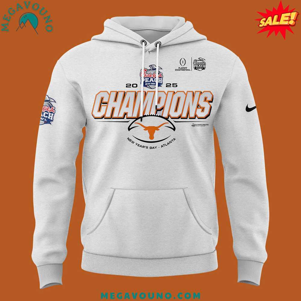 Texas Longhorns College Football Playoff 2025 Peach Bowl Champions Victory Ahead Hoodie